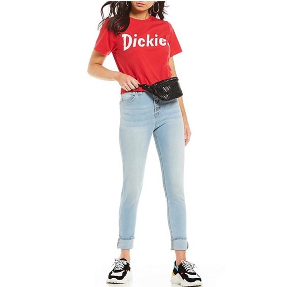 NWT - DICKIES - Red Crop Short Sleeve Graphic Logo - Picture 3 of 3